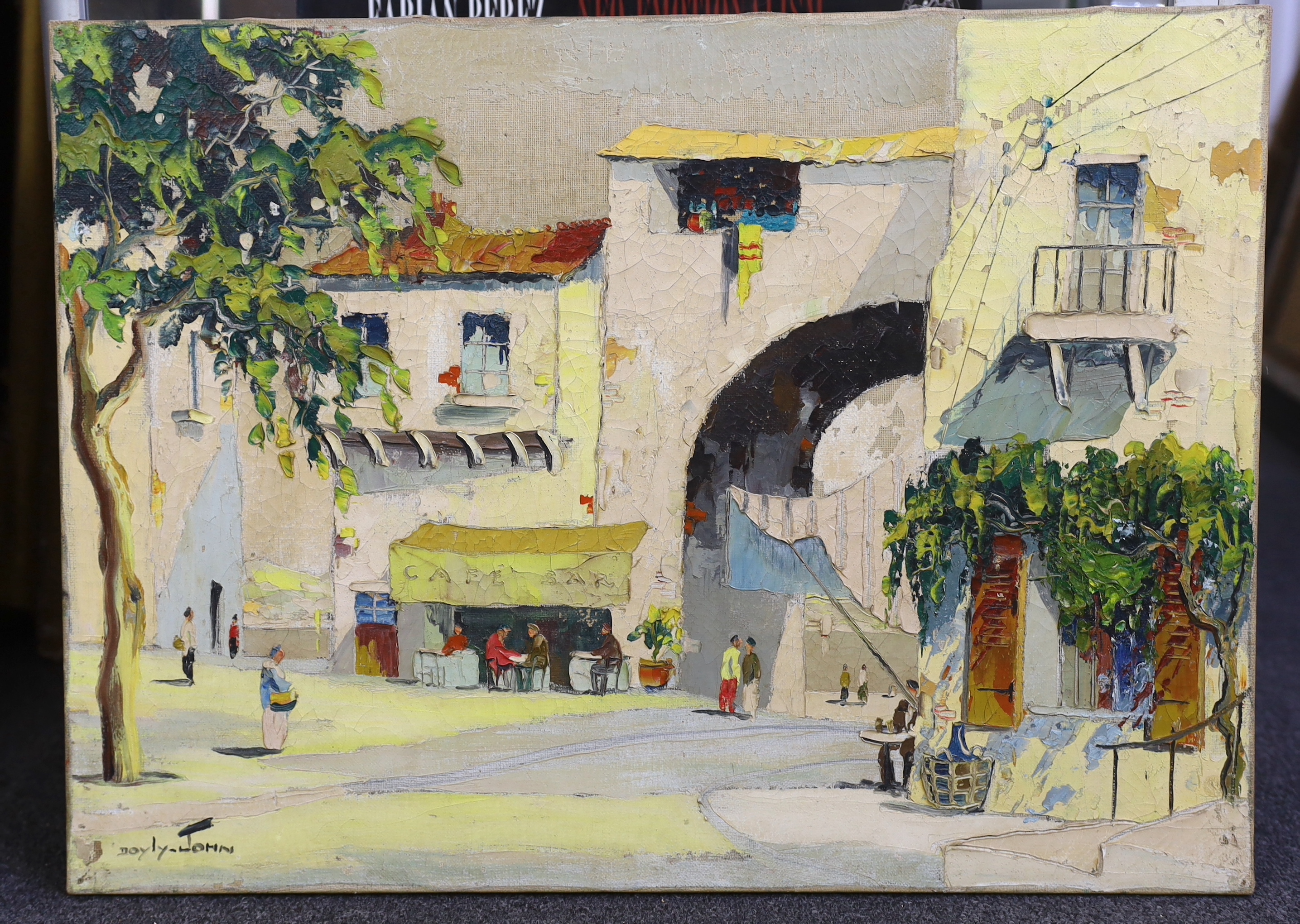 Cecil Rochfort D'Oyly John (British, 1906-1993), 'Villefranche, South of France', oil on canvas, 43 x 58cm, unframed